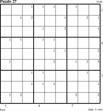 Step-by-Step Instructions for Puzzle 27 with all 3 steps marked