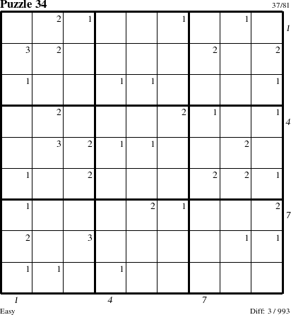 Step-by-Step Instructions for Puzzle 34 with all 3 steps marked