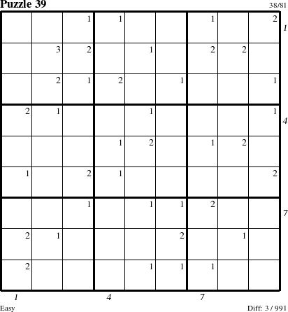 Step-by-Step Instructions for Puzzle 39 with all 3 steps marked