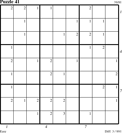 Step-by-Step Instructions for Puzzle 41 with all 3 steps marked