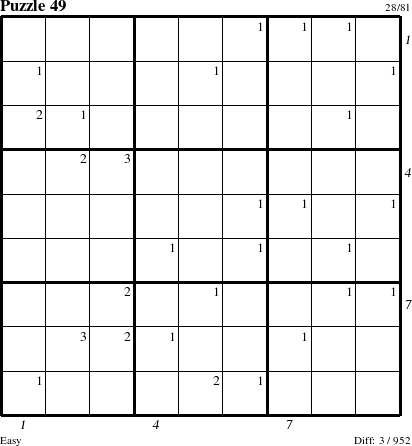 Step-by-Step Instructions for Puzzle 49 with all 3 steps marked