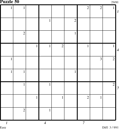 Step-by-Step Instructions for Puzzle 50 with all 3 steps marked