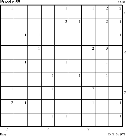 Step-by-Step Instructions for Puzzle 55 with all 3 steps marked