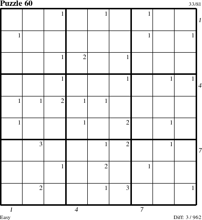 Step-by-Step Instructions for Puzzle 60 with all 3 steps marked