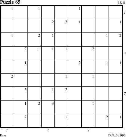 Step-by-Step Instructions for Puzzle 65 with all 3 steps marked