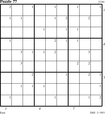 Step-by-Step Instructions for Puzzle 77 with all 3 steps marked