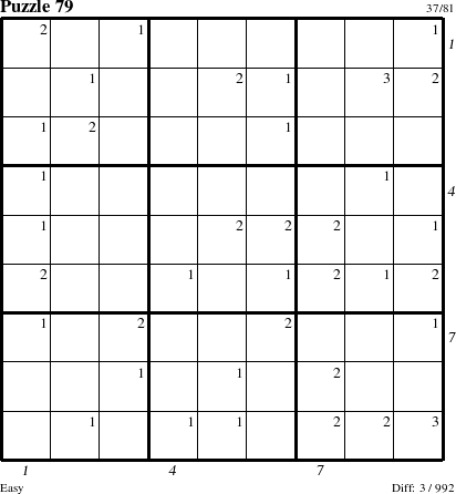 Step-by-Step Instructions for Puzzle 79 with all 3 steps marked