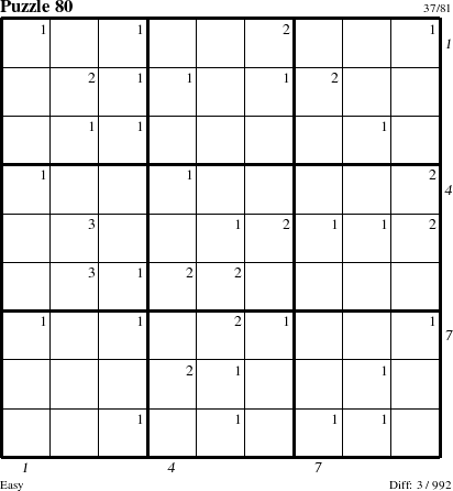 Step-by-Step Instructions for Puzzle 80 with all 3 steps marked