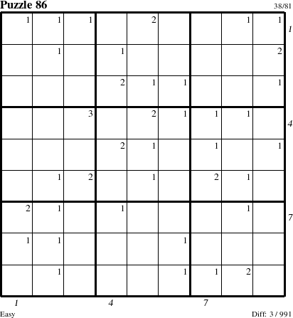 Step-by-Step Instructions for Puzzle 86 with all 3 steps marked