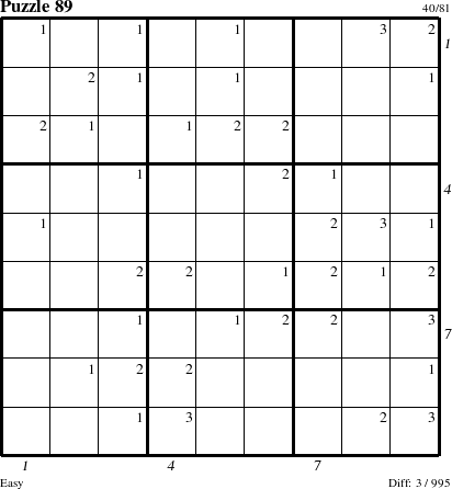 Step-by-Step Instructions for Puzzle 89 with all 3 steps marked