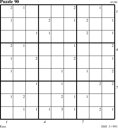 Step-by-Step Instructions for Puzzle 90 with all 3 steps marked