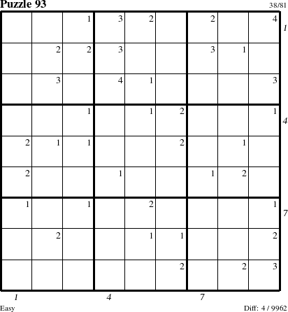 Step-by-Step Instructions for Puzzle 93 with all 4 steps marked