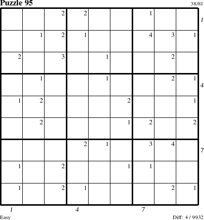 Step-by-Step Instructions for Puzzle 95 with all 4 steps marked