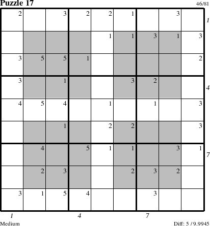 Step-by-Step Instructions for Puzzle 17 with all 5 steps marked