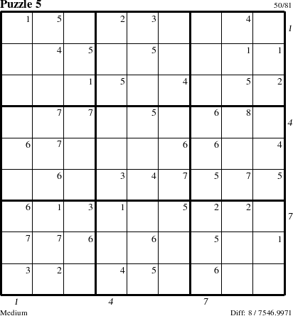 Step-by-Step Instructions for Puzzle 5 with all 8 steps marked