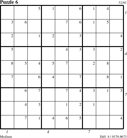 Step-by-Step Instructions for Puzzle 6 with all 8 steps marked