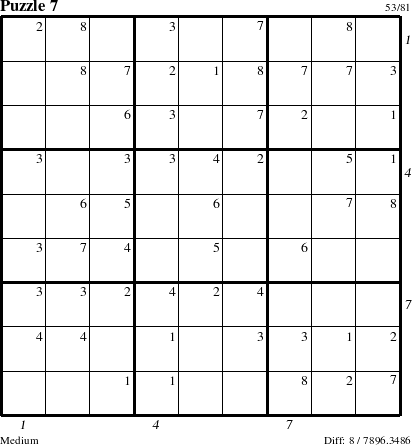 Step-by-Step Instructions for Puzzle 7 with all 8 steps marked