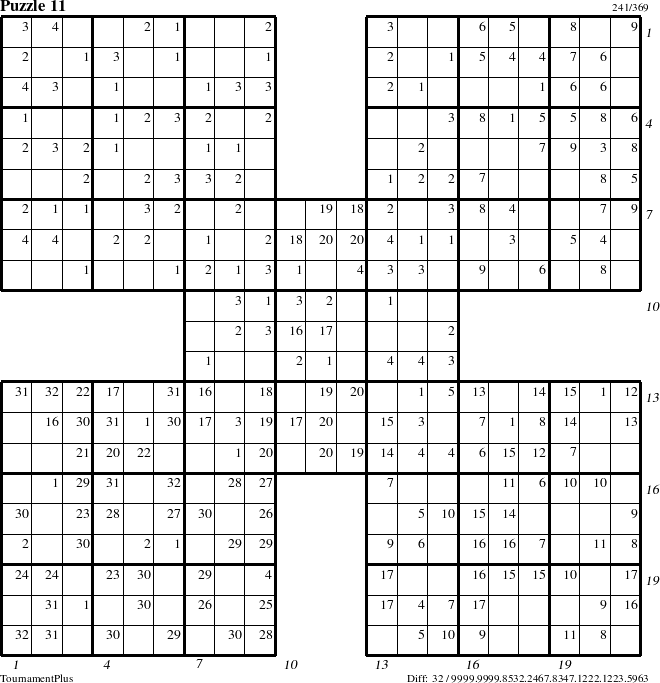 Step-by-Step Instructions for Puzzle 11 with all 32 steps marked