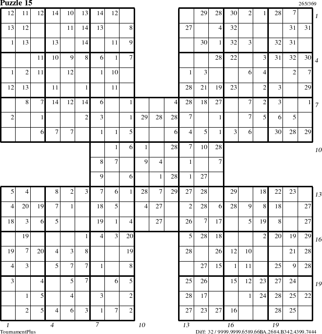 Step-by-Step Instructions for Puzzle 15 with all 32 steps marked