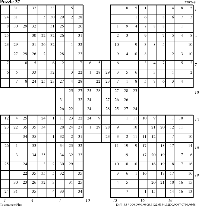 Step-by-Step Instructions for Puzzle 37 with all 35 steps marked