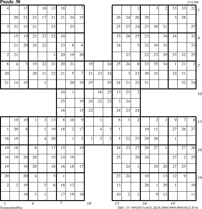 Step-by-Step Instructions for Puzzle 38 with all 35 steps marked