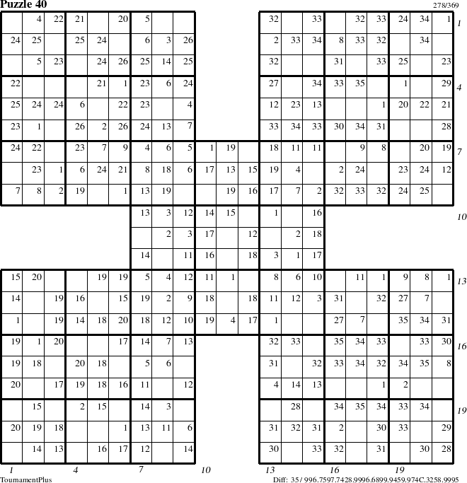 Step-by-Step Instructions for Puzzle 40 with all 35 steps marked