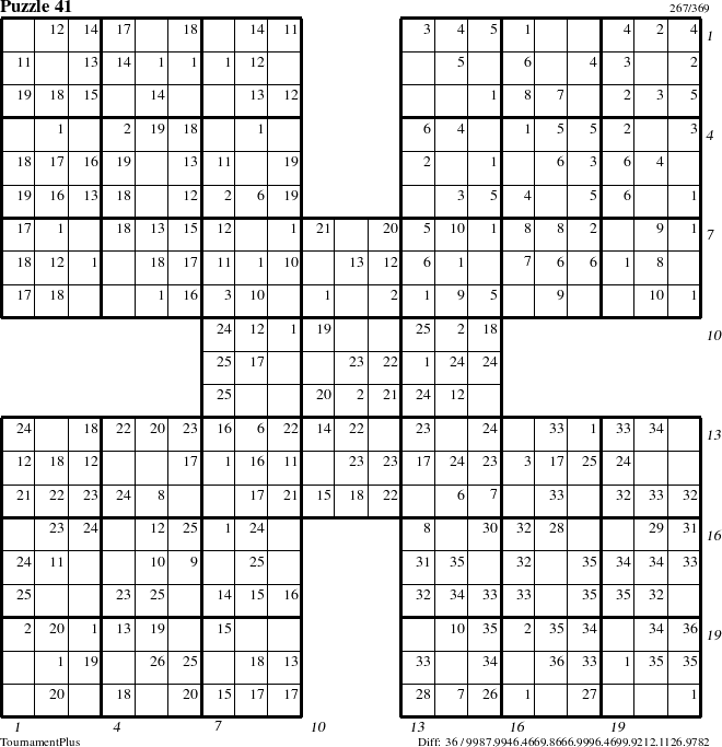 Step-by-Step Instructions for Puzzle 41 with all 36 steps marked