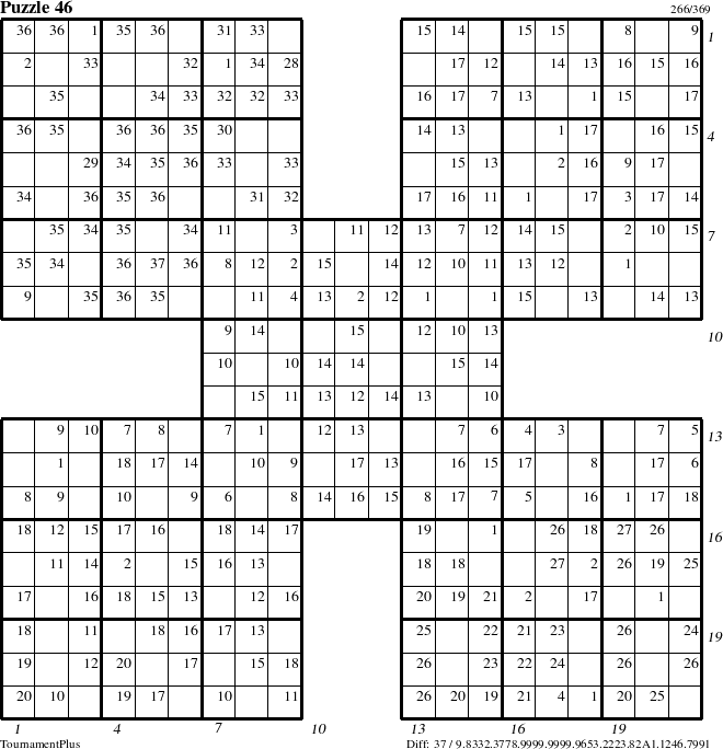 Step-by-Step Instructions for Puzzle 46 with all 37 steps marked