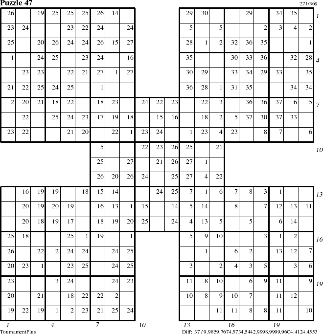 Step-by-Step Instructions for Puzzle 47 with all 37 steps marked