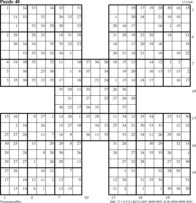 Step-by-Step Instructions for Puzzle 48 with all 37 steps marked