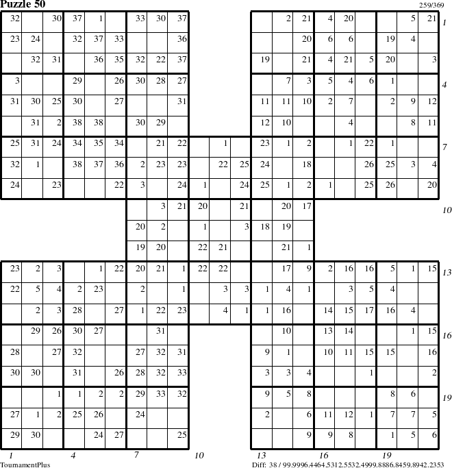 Step-by-Step Instructions for Puzzle 50 with all 38 steps marked