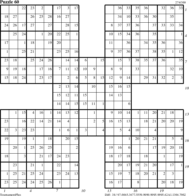 Step-by-Step Instructions for Puzzle 60 with all 38 steps marked