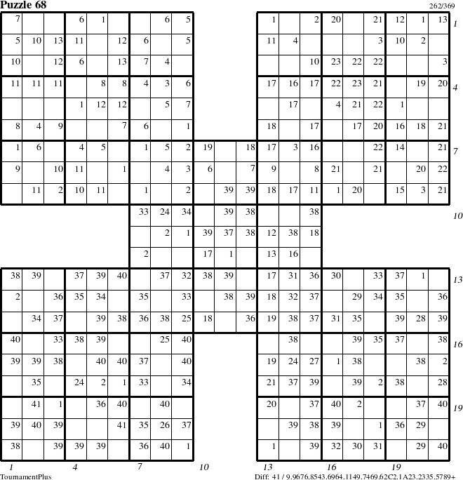 Step-by-Step Instructions for Puzzle 68 with all 41 steps marked