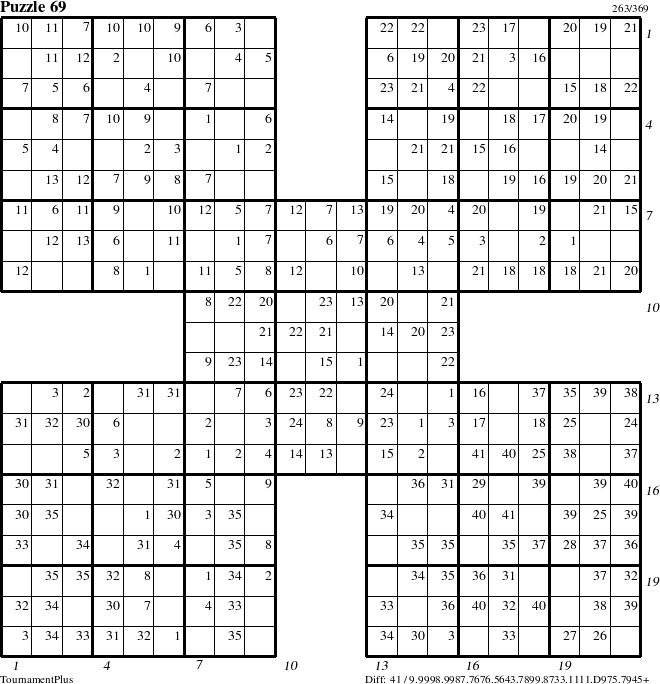 Step-by-Step Instructions for Puzzle 69 with all 41 steps marked