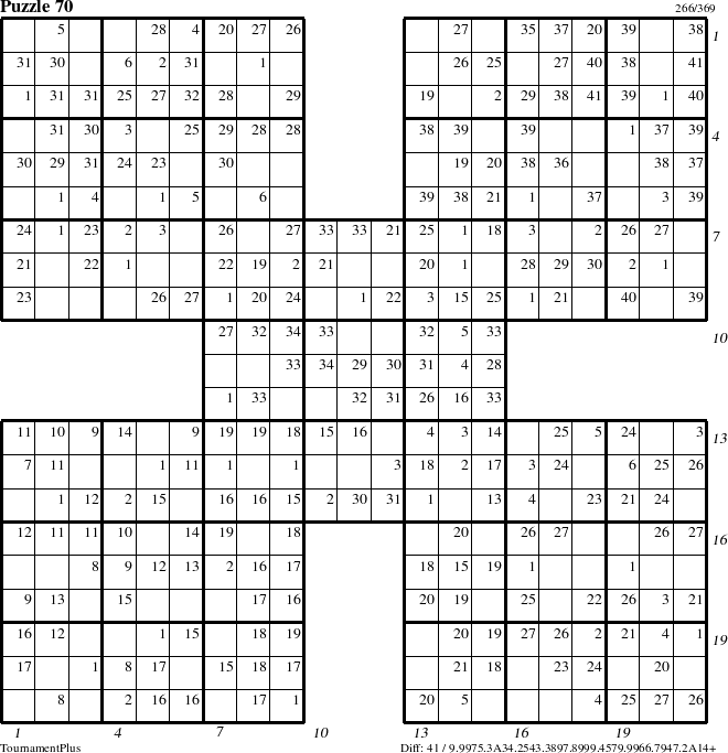 Step-by-Step Instructions for Puzzle 70 with all 41 steps marked