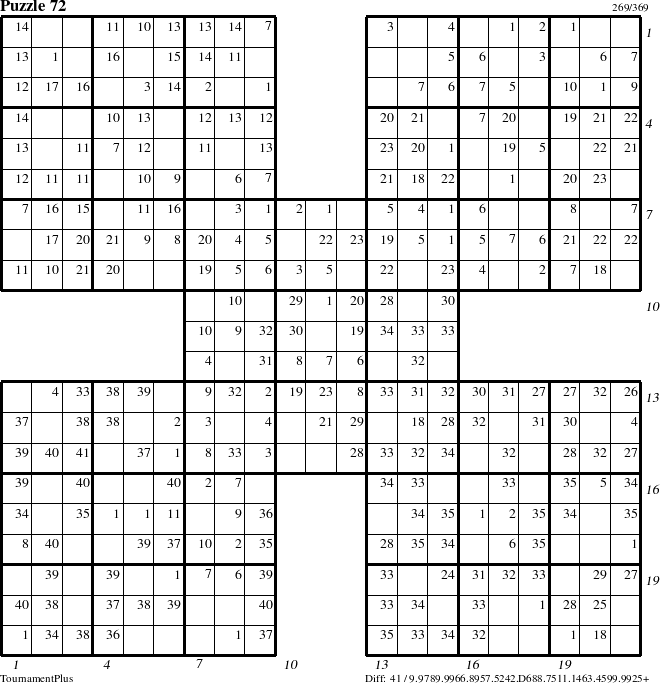 Step-by-Step Instructions for Puzzle 72 with all 41 steps marked