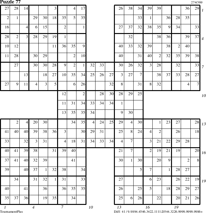 Step-by-Step Instructions for Puzzle 77 with all 41 steps marked