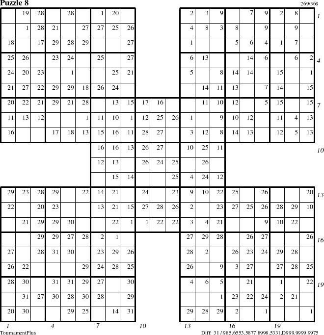 Step-by-Step Instructions for Puzzle 8 with all 31 steps marked