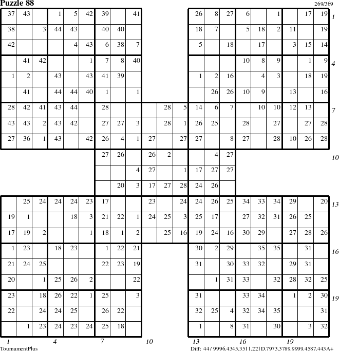 Step-by-Step Instructions for Puzzle 88 with all 44 steps marked