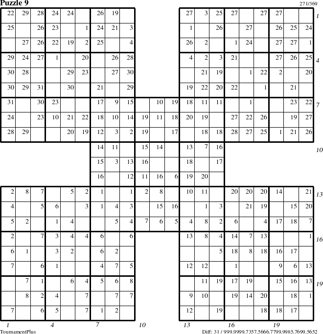 Step-by-Step Instructions for Puzzle 9 with all 31 steps marked