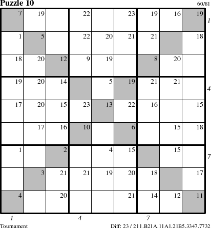 Step-by-Step Instructions for Puzzle 10 with all 23 steps marked