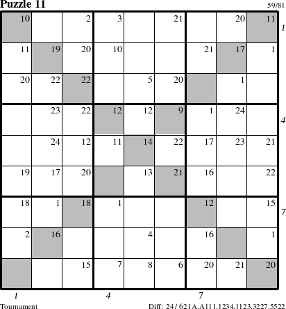 Step-by-Step Instructions for Puzzle 11 with all 24 steps marked