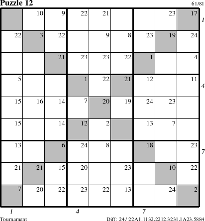 Step-by-Step Instructions for Puzzle 12 with all 24 steps marked