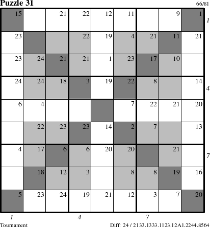 Step-by-Step Instructions for Puzzle 31 with all 24 steps marked