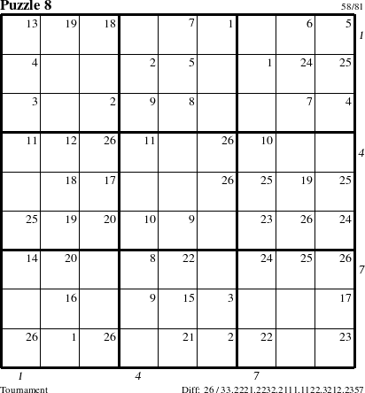 Step-by-Step Instructions for Puzzle 8 with all 26 steps marked