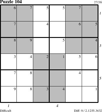 Step-by-Step Instructions for Puzzle 104 with all 9 steps marked