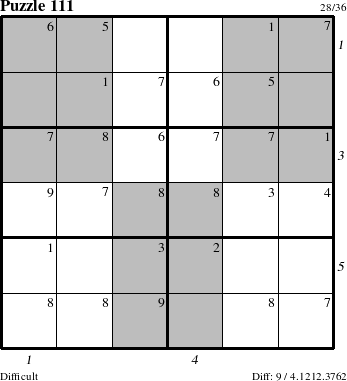 Step-by-Step Instructions for Puzzle 111 with all 9 steps marked