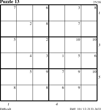 Step-by-Step Instructions for Puzzle 13 with all 10 steps marked