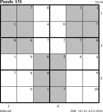 Step-by-Step Instructions for Puzzle 131 with all 10 steps marked