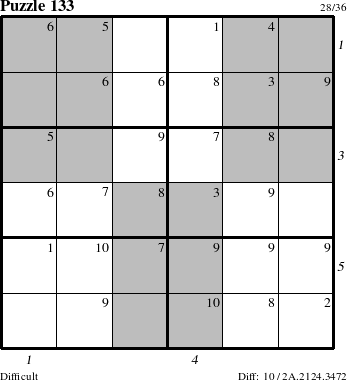 Step-by-Step Instructions for Puzzle 133 with all 10 steps marked